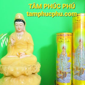 Quan Âm Đá Vàng Thạch Anh 16 inch